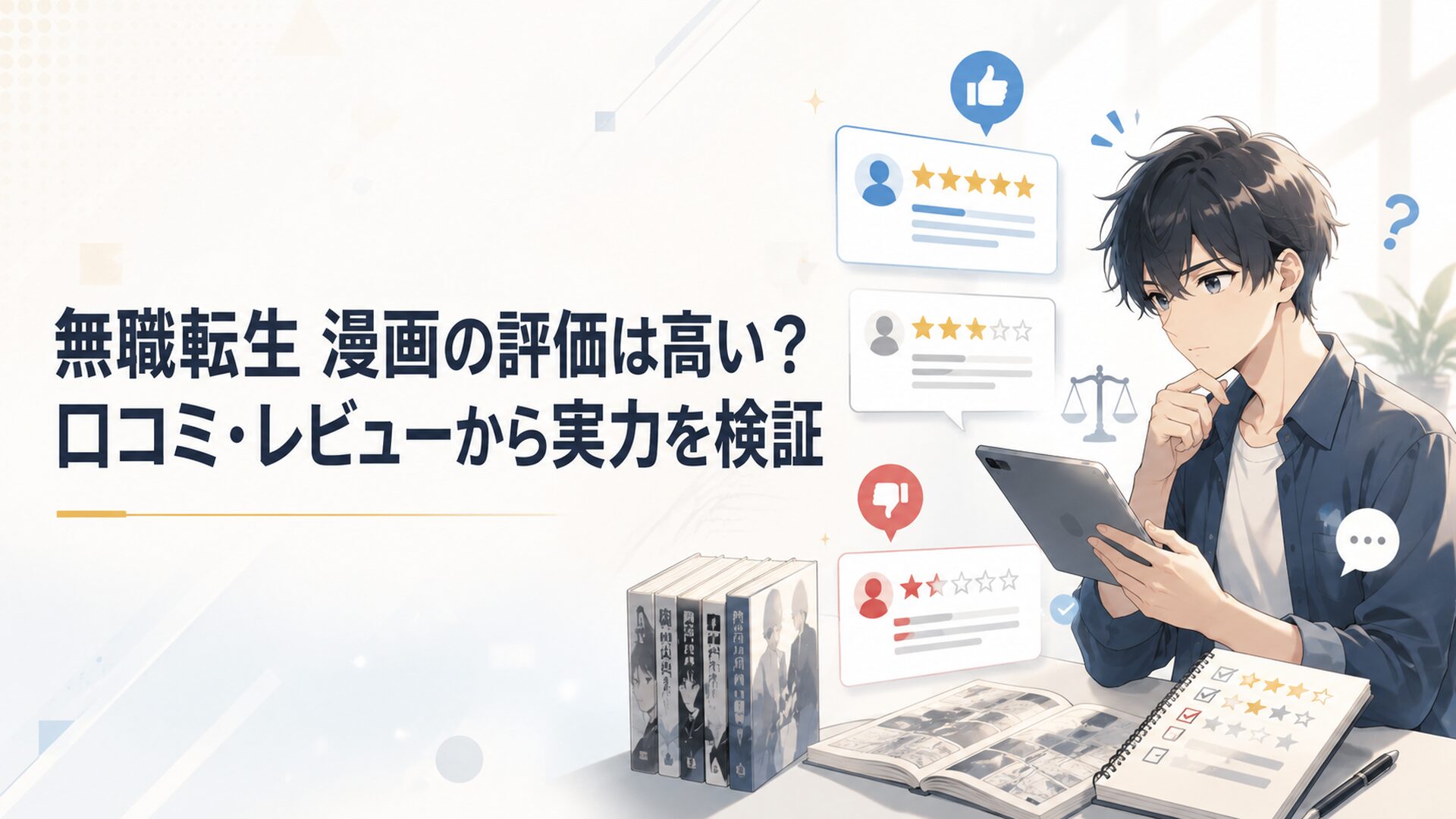 無職転生の漫画レビューを読み比べながら評価の高さと賛否を検証する読者