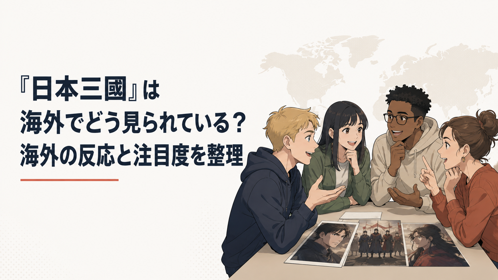 『日本三國』を見た海外アニメファンたちが政治劇や人物関係について熱く語り合う様子
